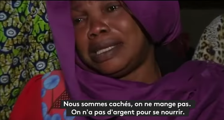 Capture d’ ecran de migrants guineens via France 24. Source Globalvoices.org